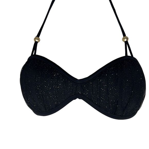 NWT Beach Bunny Sheer Lucky Bandeau Top Swim - Picture 1 of 13